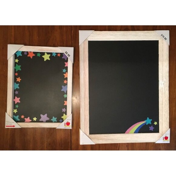 2 Piece Child Bedroom Decor/ Classroom Decor Chalkboard Set - Picture 1 of 1